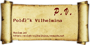 Polák Vilhelmina névjegykártya
